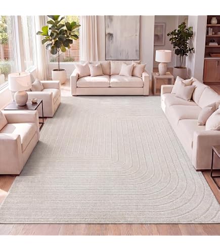 Amazon.com: JONATHAN Y Hallie High-Low Curve Ivory/Cream Indoor